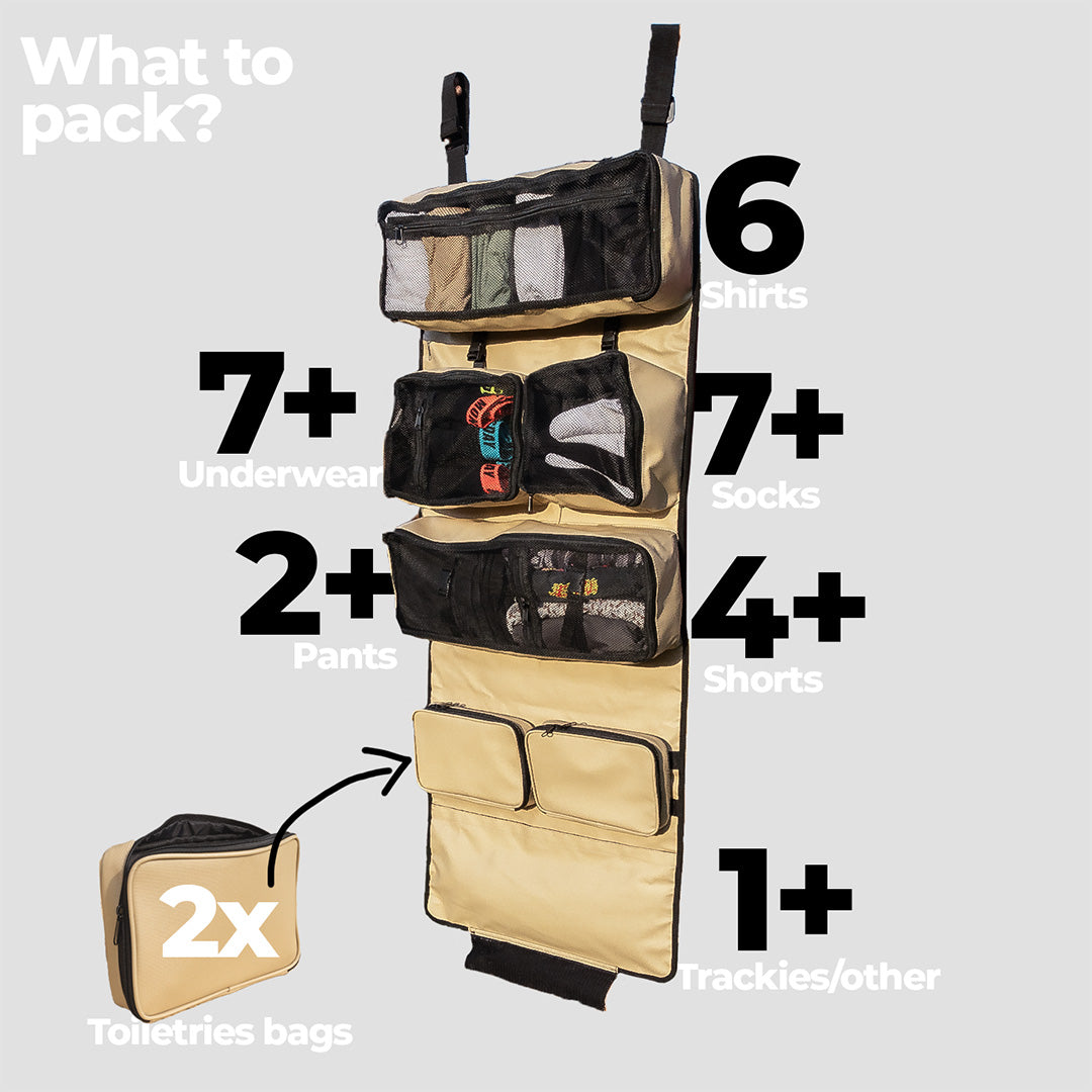 PackedGear Roll Up Closet Sandy