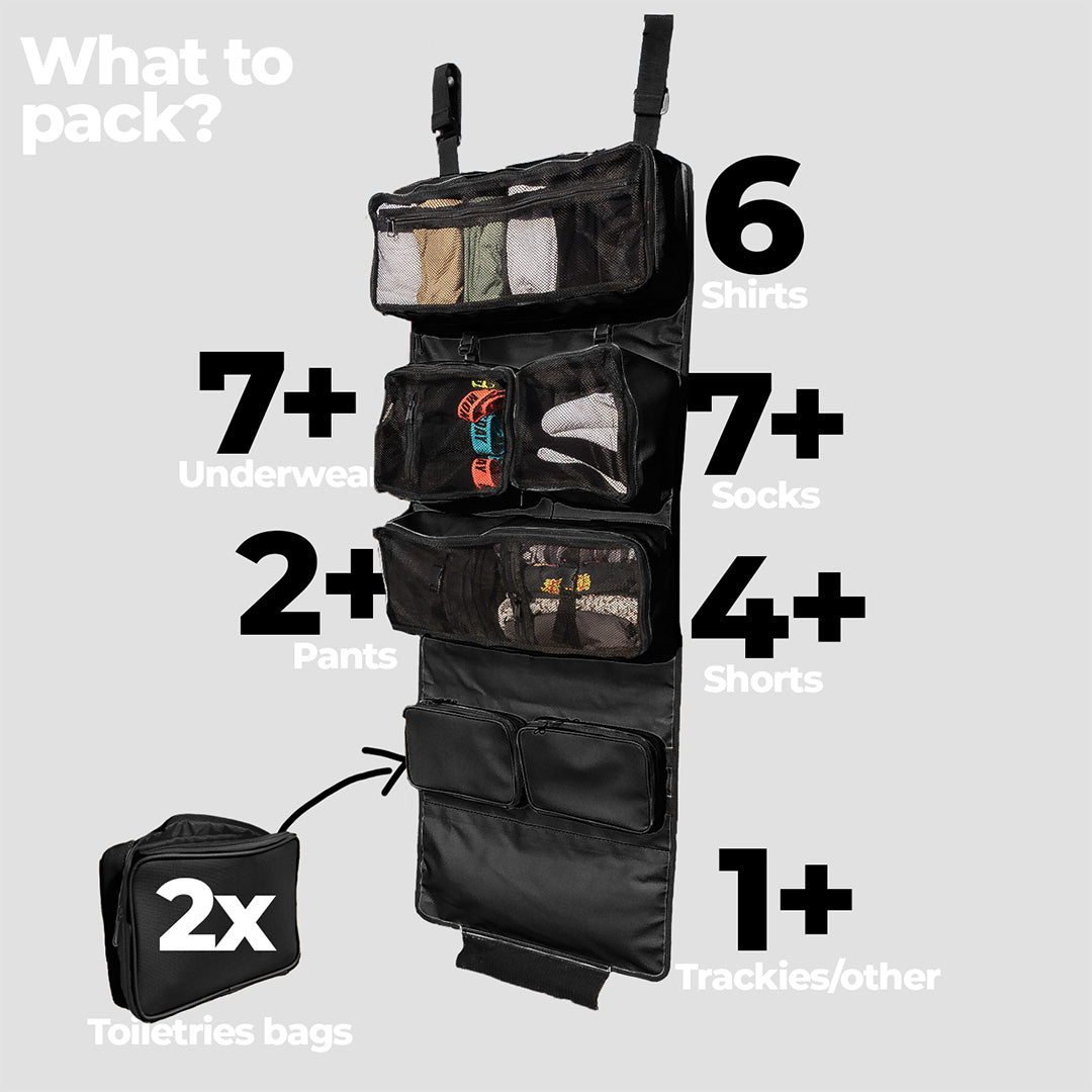 PackedGear Roll Up Closet BLACK